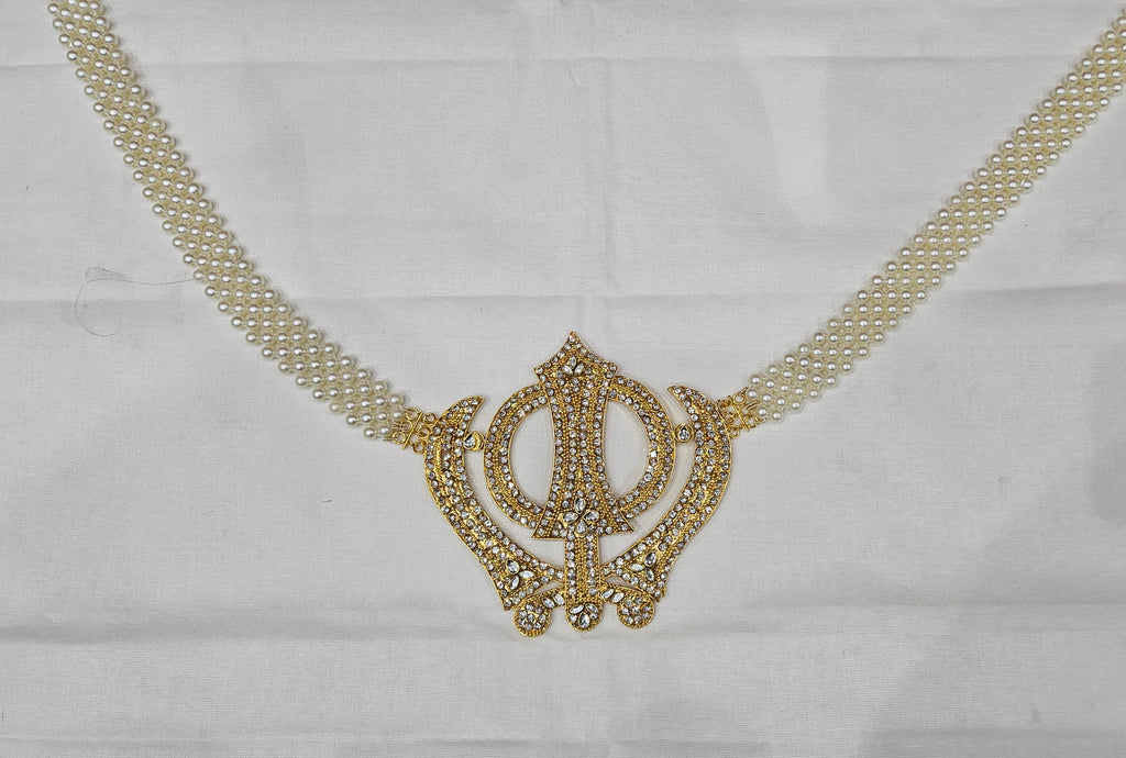 Khanda Sahib Haar White