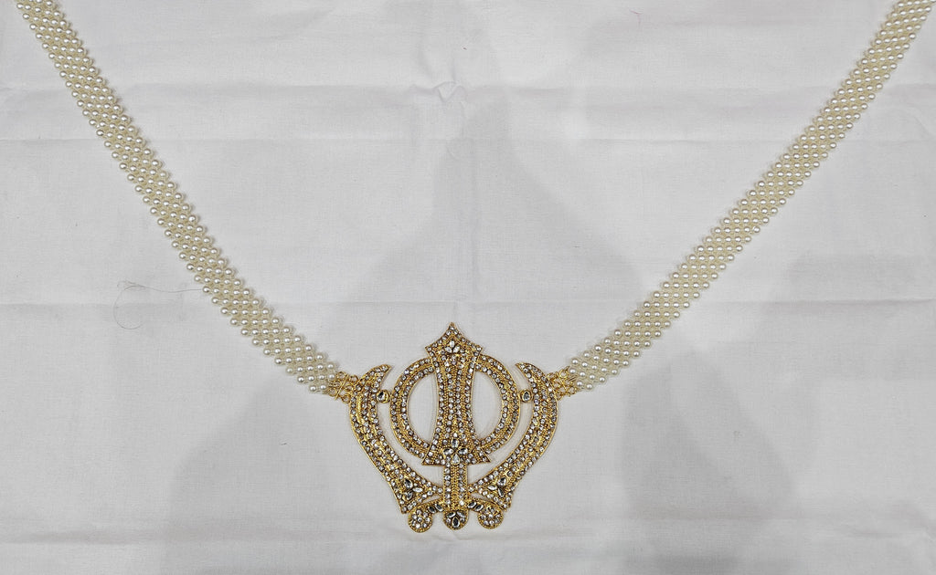 Khanda Sahib Haar White