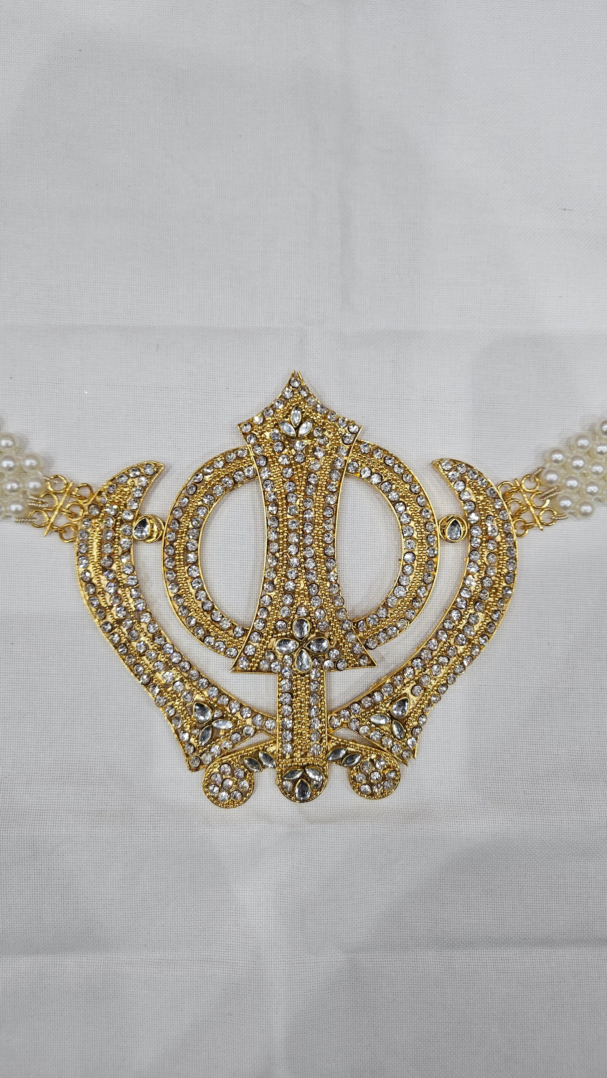 Khanda Sahib Haar White