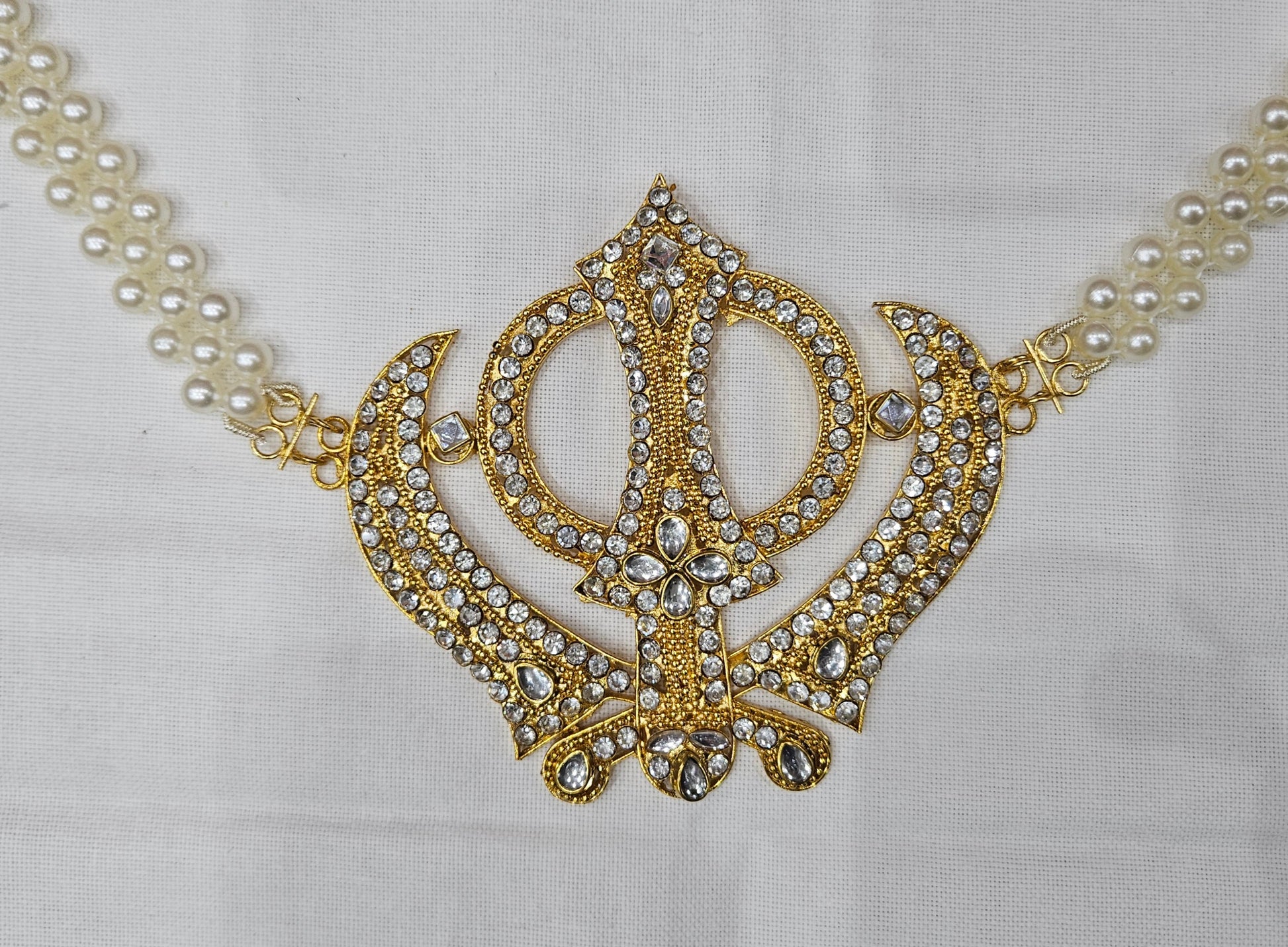 Khanda Sahib Haar White