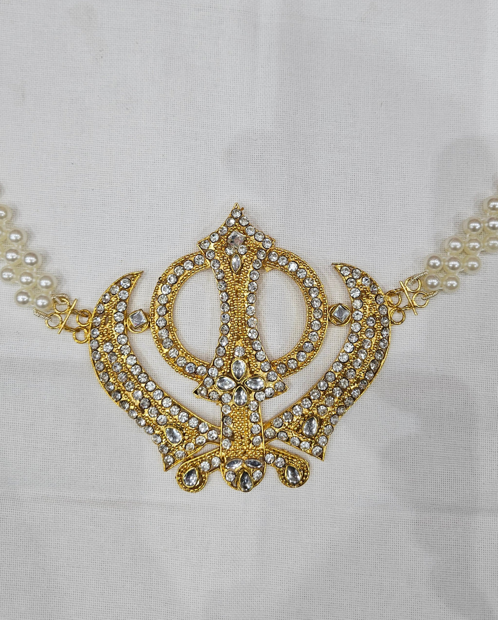 Khanda Sahib Haar White