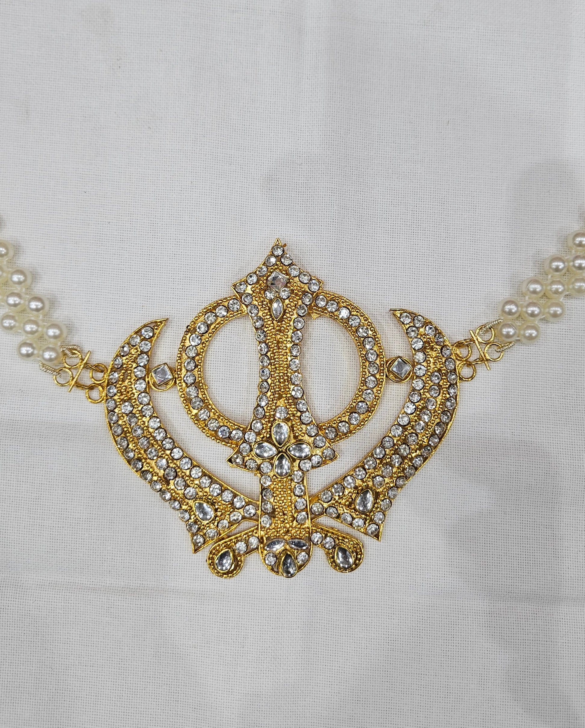 Khanda Sahib Haar White