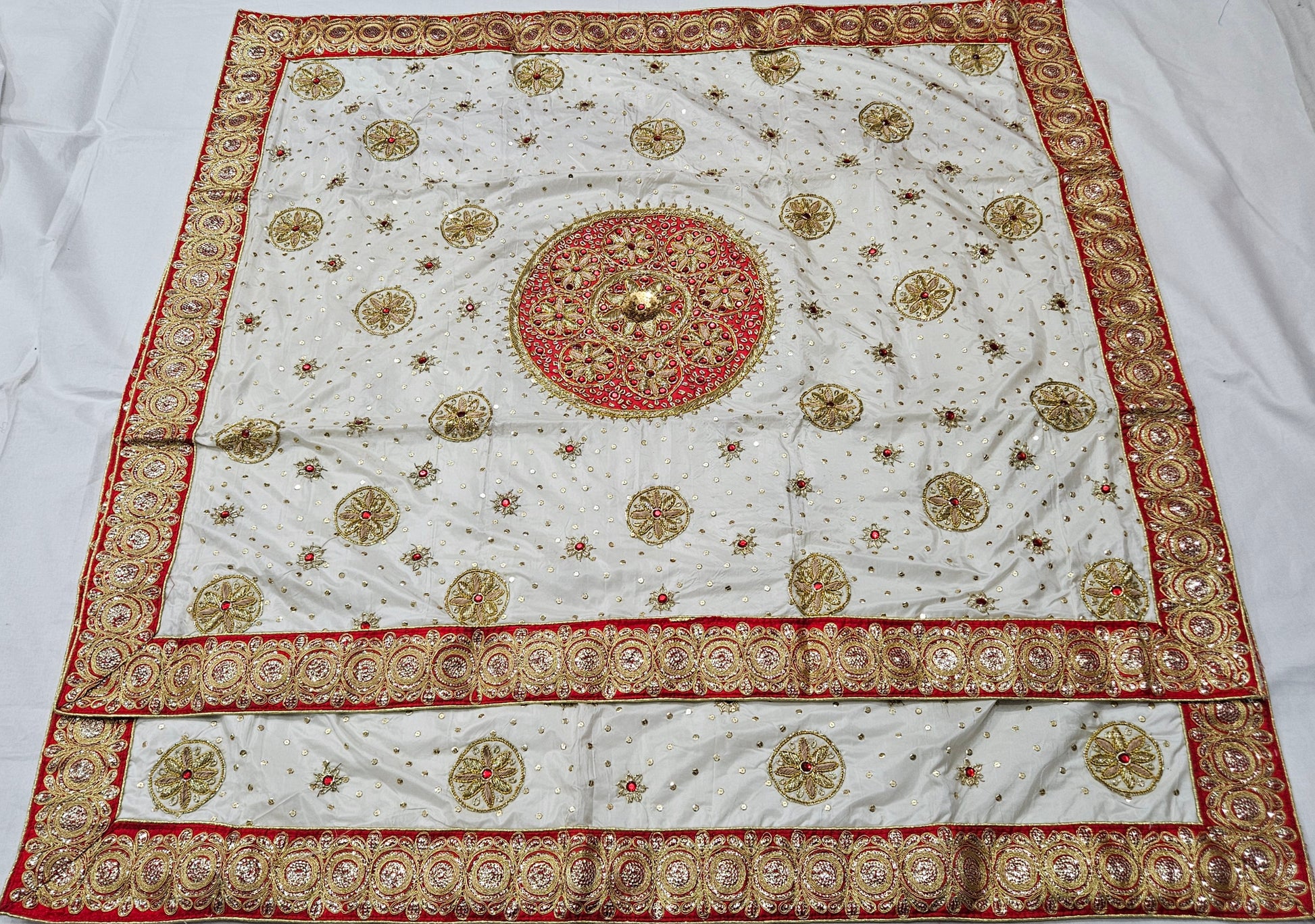 White Handwork Rumala Sahib