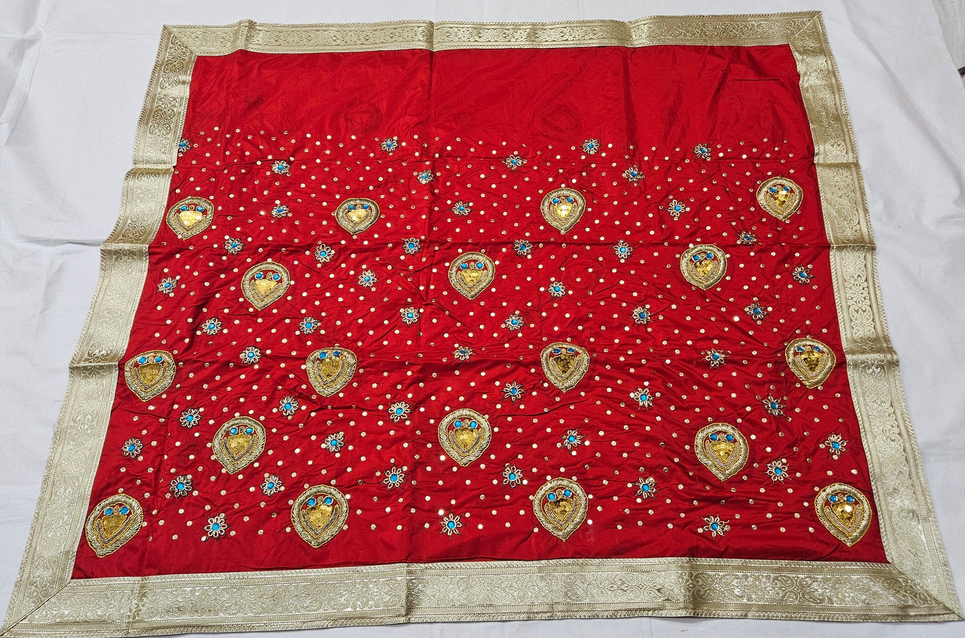 Red Handwork Rumala Sahib