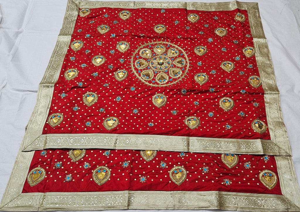 Red Handwork Rumala Sahib