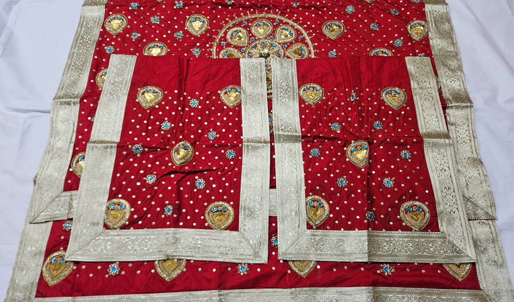 Red Handwork Rumala Sahib