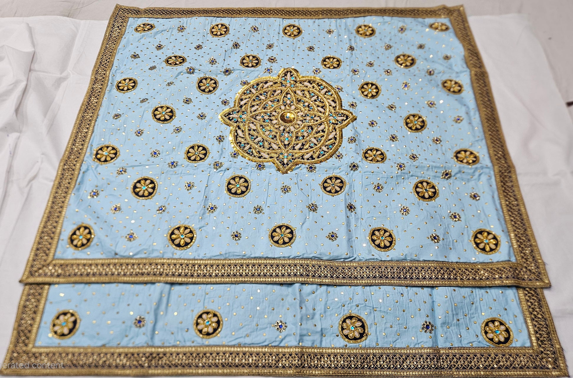 Sky Blue Handwork Rumala Sahib